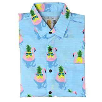 Flamingo Cool Super Stretch Hawaiian Shirt