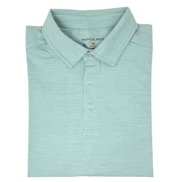 Heathered Aquamarine Shoreline Polo