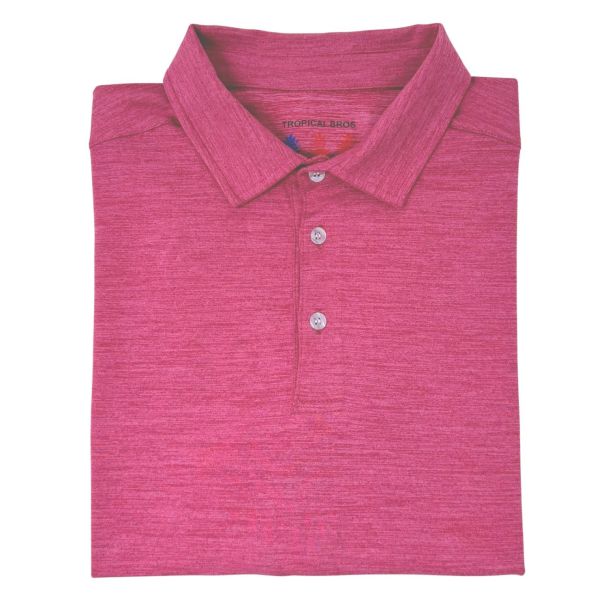 Heathered Scarlet Shoreline Polo